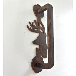 Whitetail Metal Reversible Drawer Pull Lodge Cabincore Rustic Deer